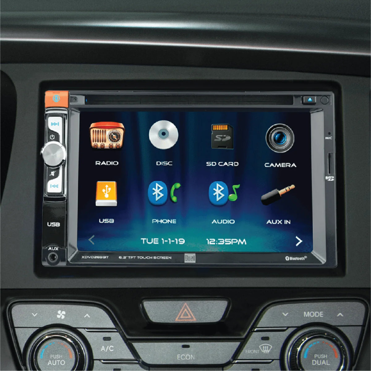 6.2 inch Double DIN Car Stereo Head Unit with CD/DVD D1377