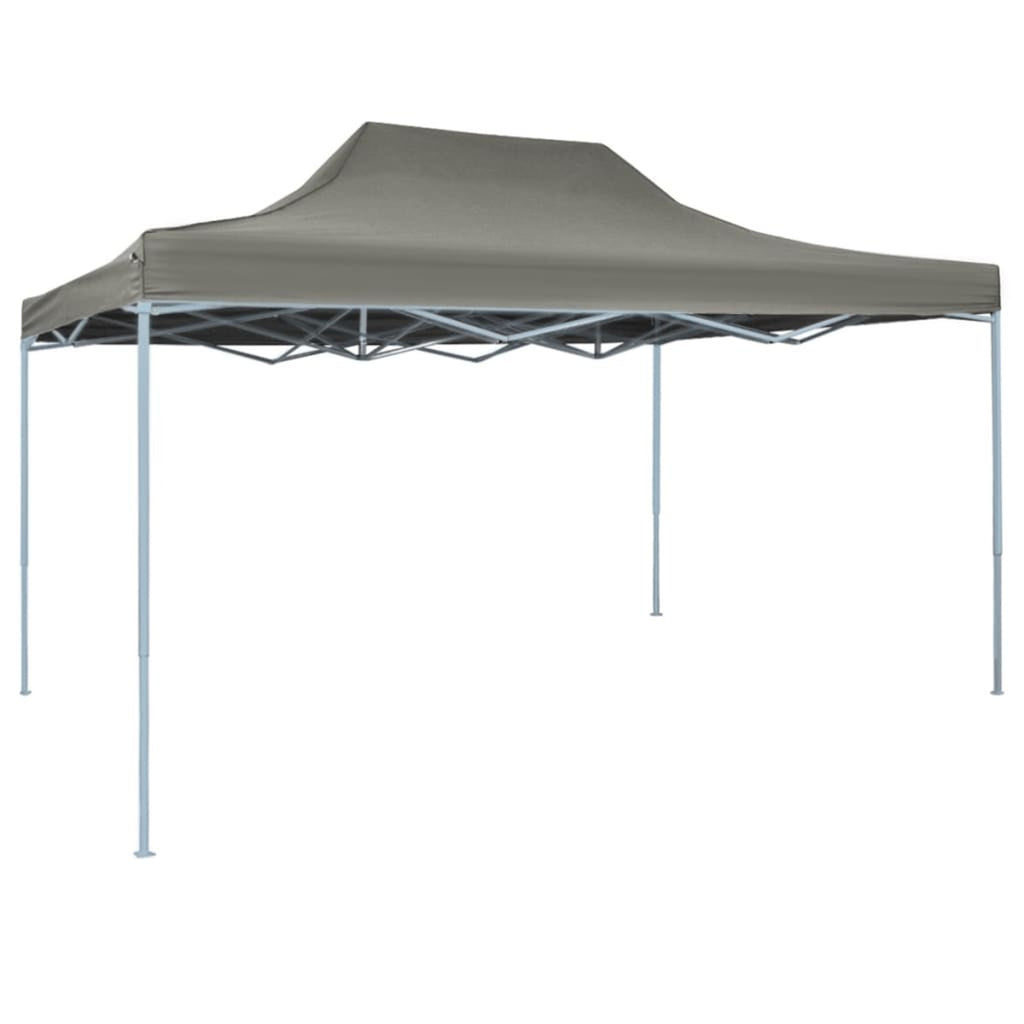 Folding Party Tent Outdoor Gazebo Canopy Steel Frame Sunshade Shelter Anthracite 9.8ft x 13.1ft x 10.3ft K133
