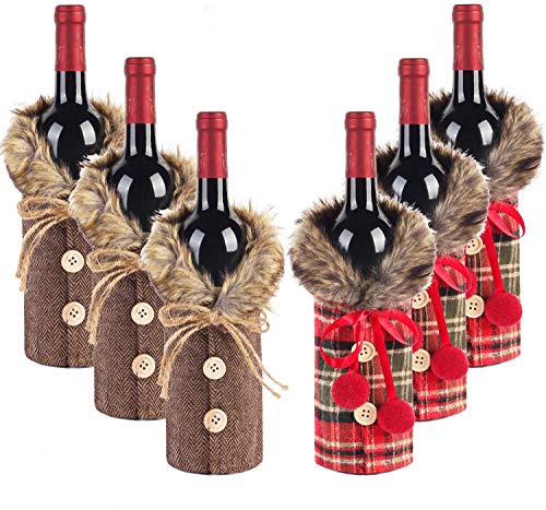 4 Pieces Christmas Sweater Wine Bottle Covers J75121