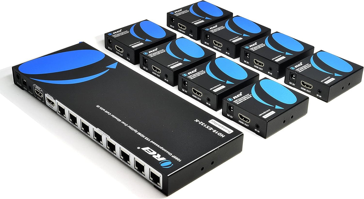 1x4 HDMI Extender Splitter Over Single Cable CAT6/7 1080P With IR Remote A48381