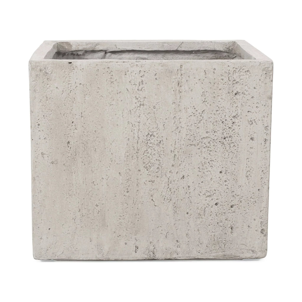 White Cast Stone Square Planter T761