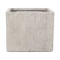 White Cast Stone Square Planter T761
