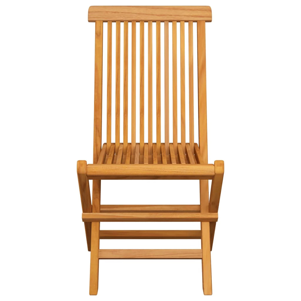 Set of 8 Wooden Foldable Outdoor Dining Chairs with Green Cushion C159