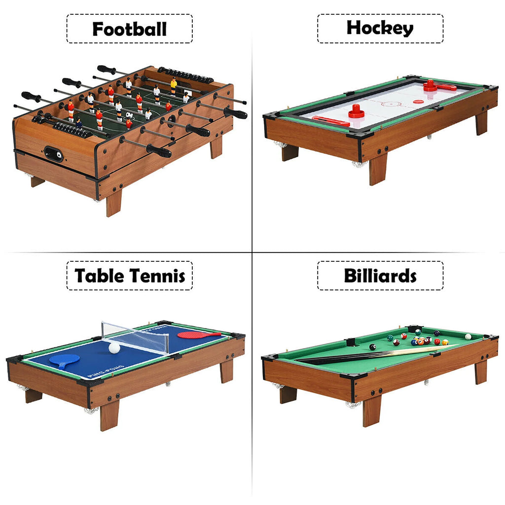 4 In 1 Multi Game Hockey Tennis Football Pool Table H230