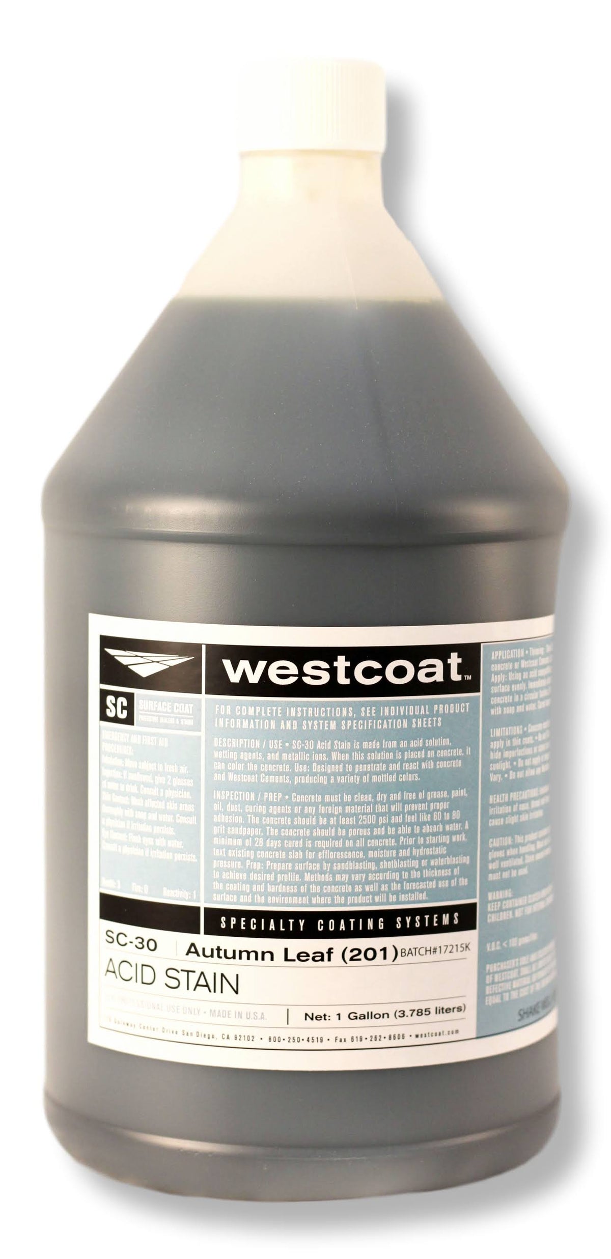 Acid Stain for Concrete Aqua / 1-Gallon Q56098