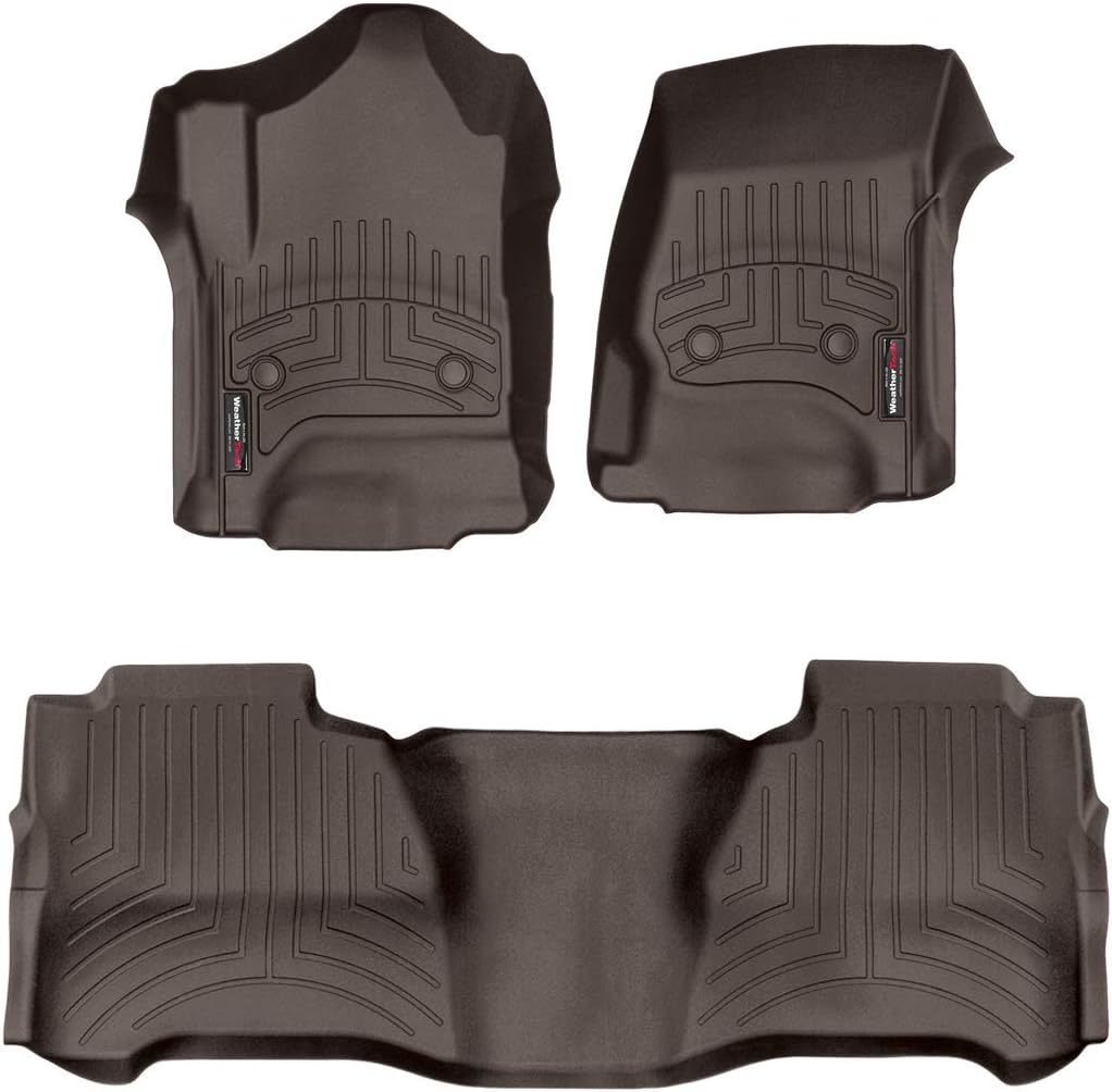 Custom Fit FloorLiners for GMC Sierra / Chevrolet Silverado - 1st & 2nd Row, Cocoa L398276
