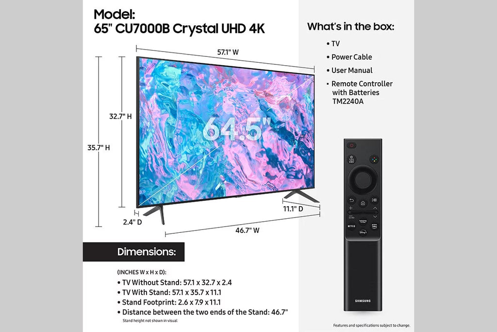 65 Class Crystal UHD 4K Smart Television J4337