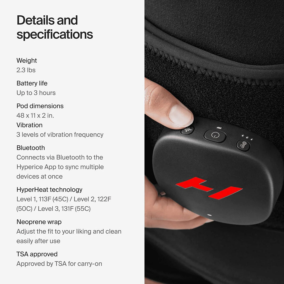 Black Heated Back Massager T5573