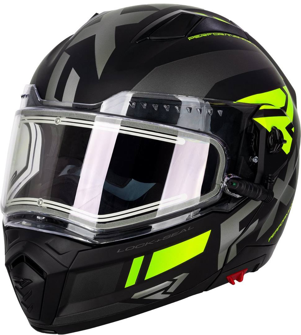 Modular Snow Helmet with Electric Shield Black/Charcoal/Hi-Vis MD G616
