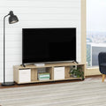 Adjustable Stacking TV Stand up to 70 inches Natural D60292