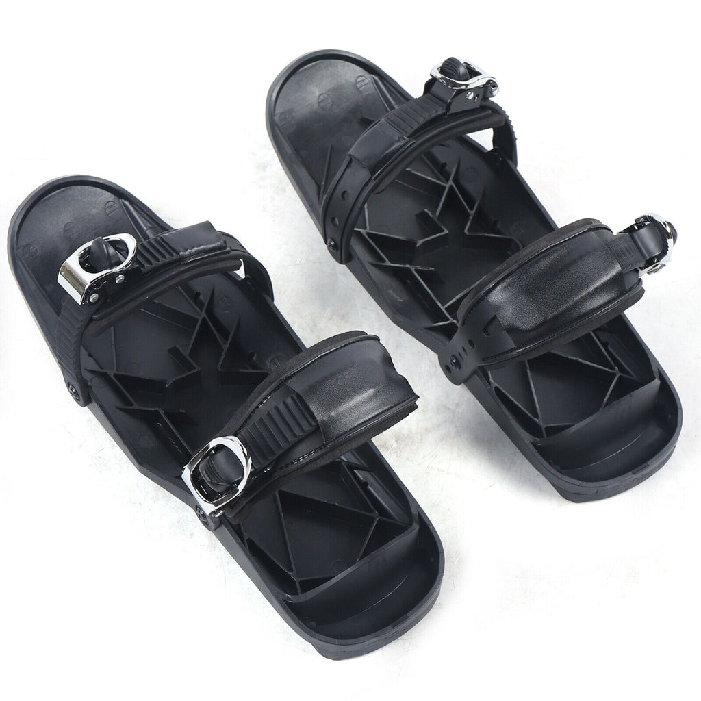 Mini Ski Skates Snow Short Skiboard Snowblades Adjustable Bindings Skiing Shoes D34902
