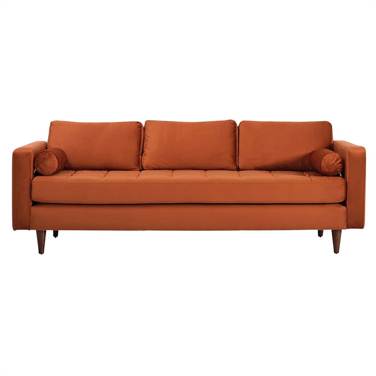 Orange Velvet Sofa X36004