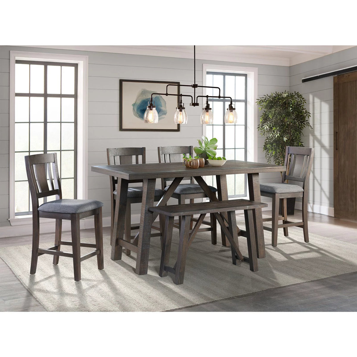 Gray Counter Height Bench Y281601