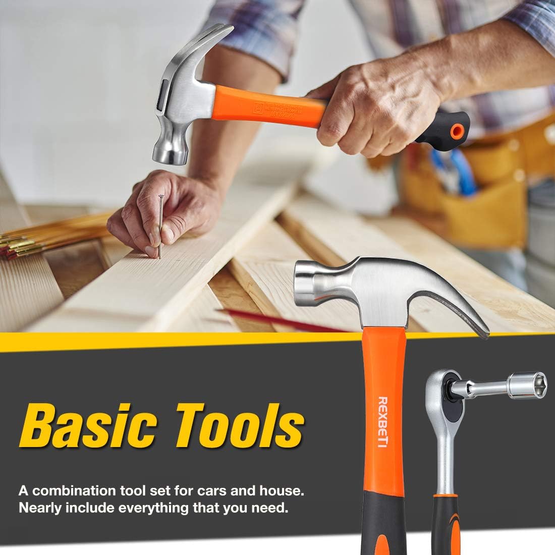 217-Piece Household Tool Kit with Solid Carrying Tool Box D689928