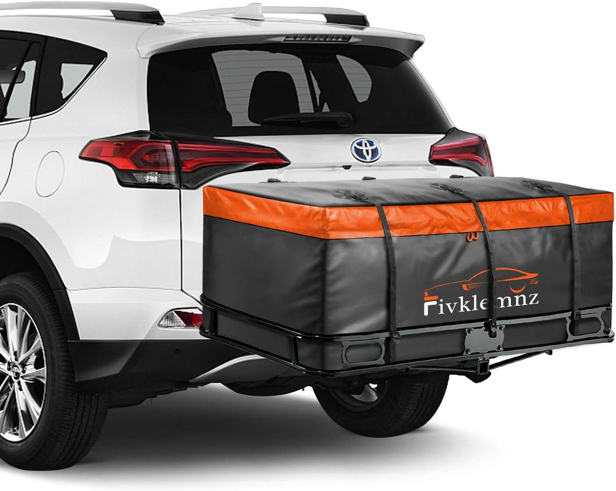 20 Cubic Feet Waterproof Hitch Cargo Carrier with 6 Reinforced Straps L58615