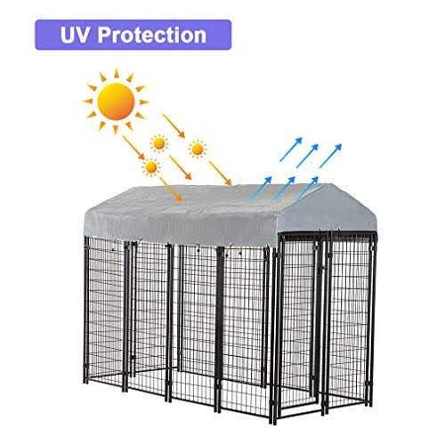 8 x 4 x 6 ft Heavy Duty Metal Dog Kennel V286426