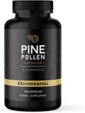 Pine Pollen Powder Capsules 180 Count Wild Harvested Y801