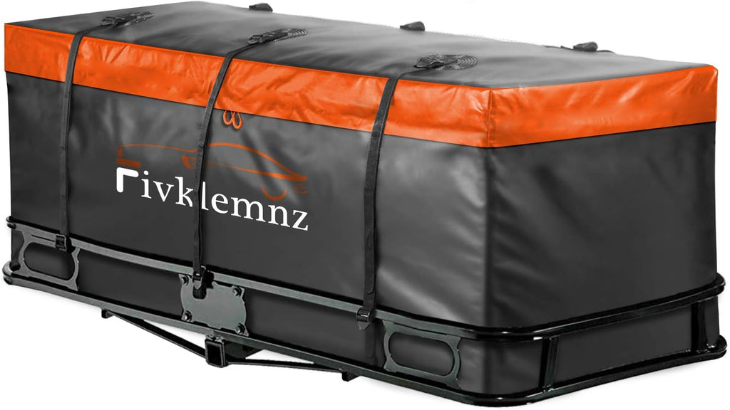 20 Cubic Feet Waterproof Hitch Cargo Carrier with 6 Reinforced Straps L58615