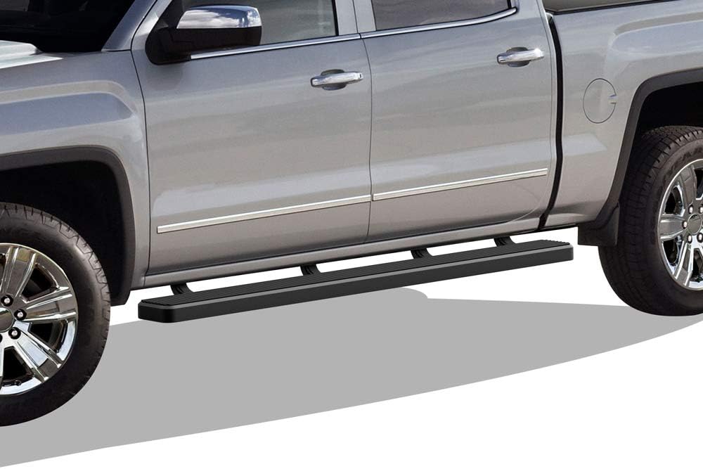 Black Running Boards for Chevy Silverado GMC Sierra Crew Cab Q37057