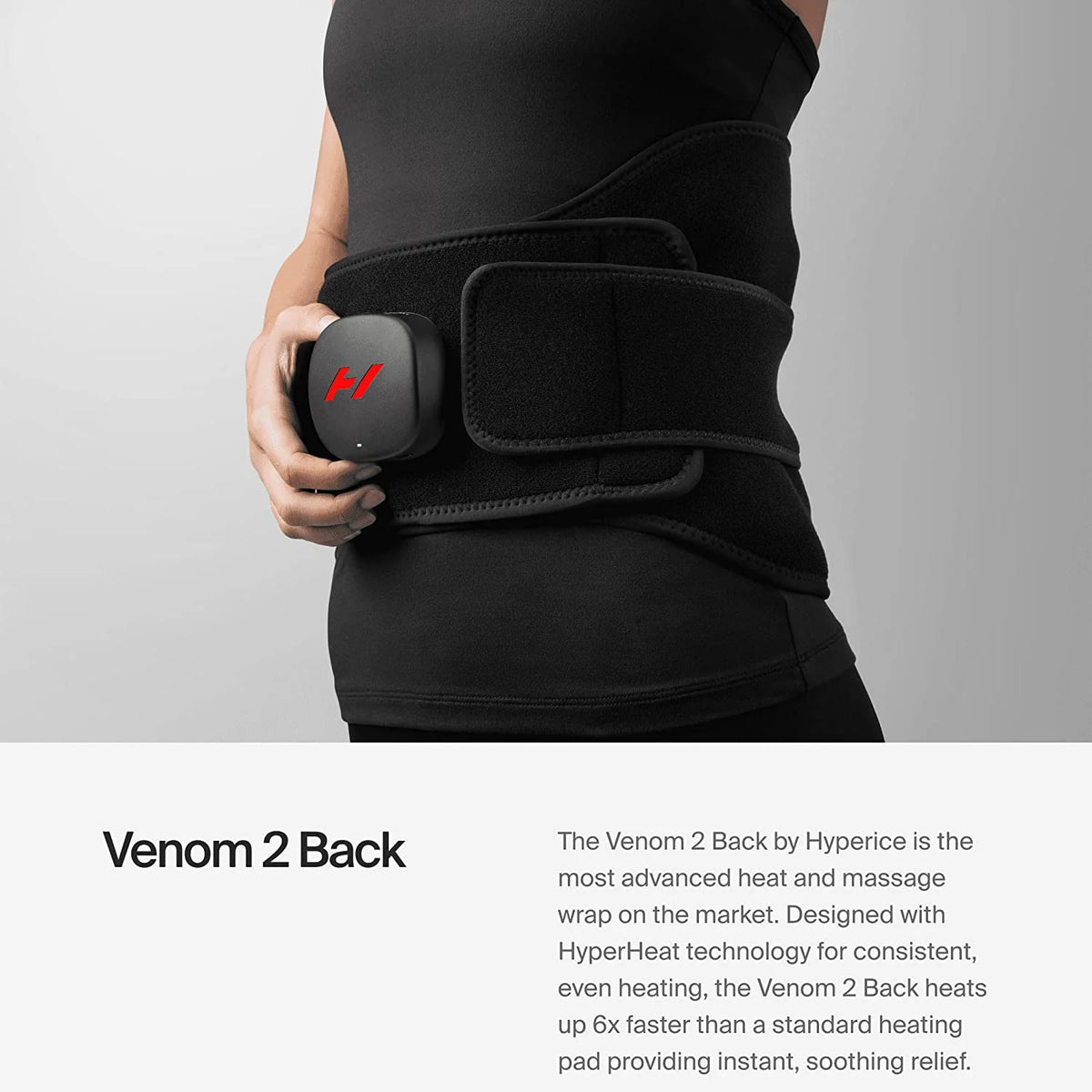 Black Heated Back Massager T5573