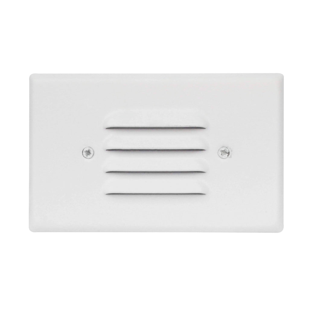 3 Pack White Angled Louver Step Light with Vertical/Horizontal Plate I8779