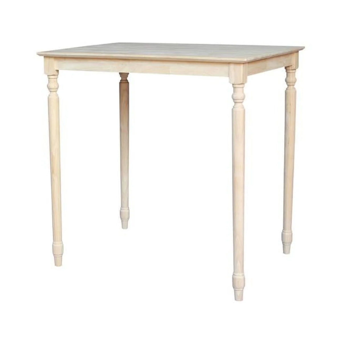 Solid Wood Top Turned Legs Dining Table E603