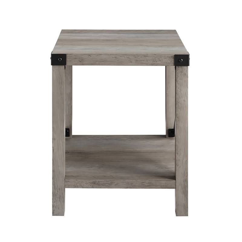 Gray Wash Metal Side Table B11978