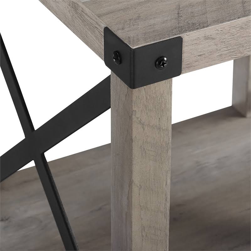 Gray Wash Metal Side Table B11978