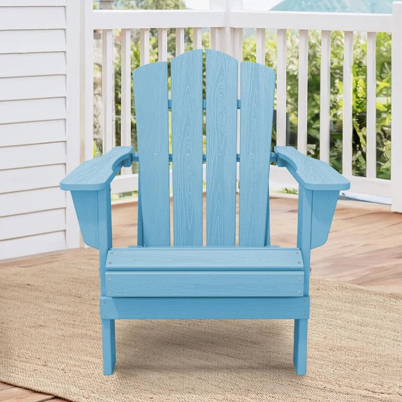 Black HDPE Resin Adirondack Chair K173