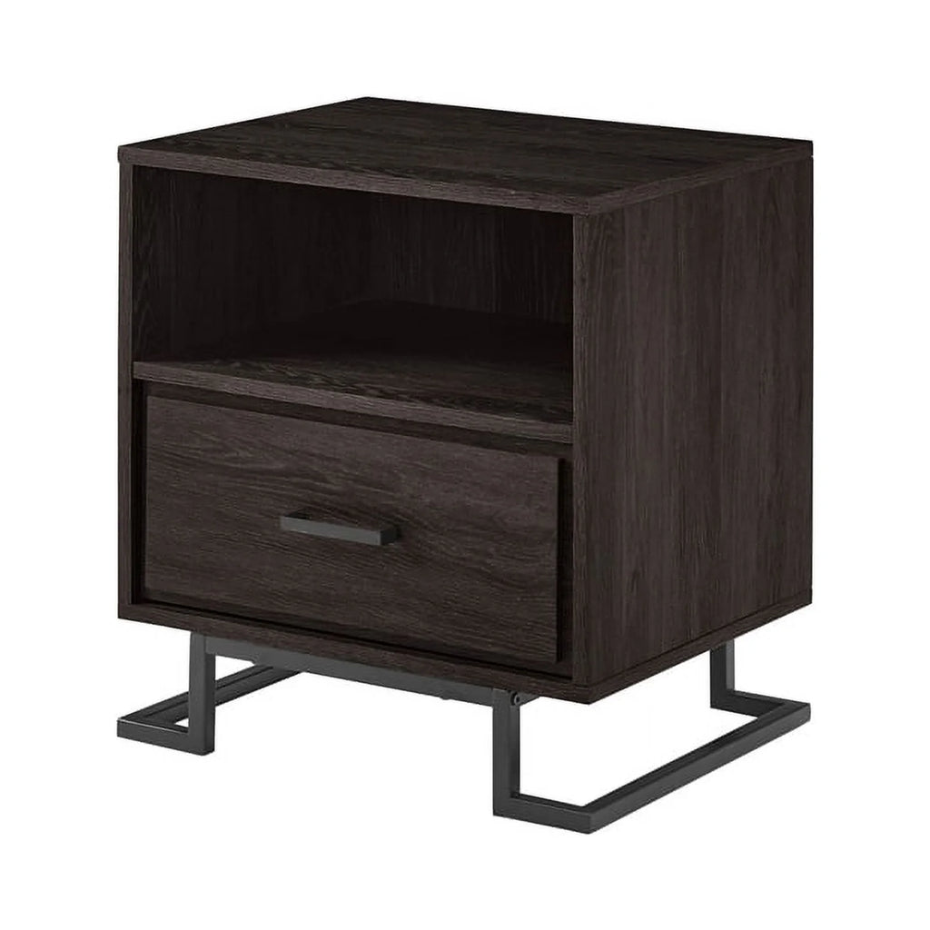 20" Metal and Wood Night Stand with One-Drawer M827671