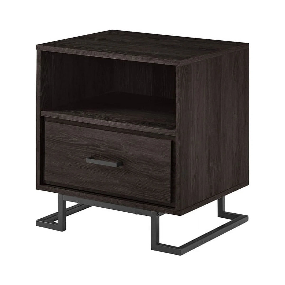 20" Metal and Wood Night Stand with One-Drawer M827671