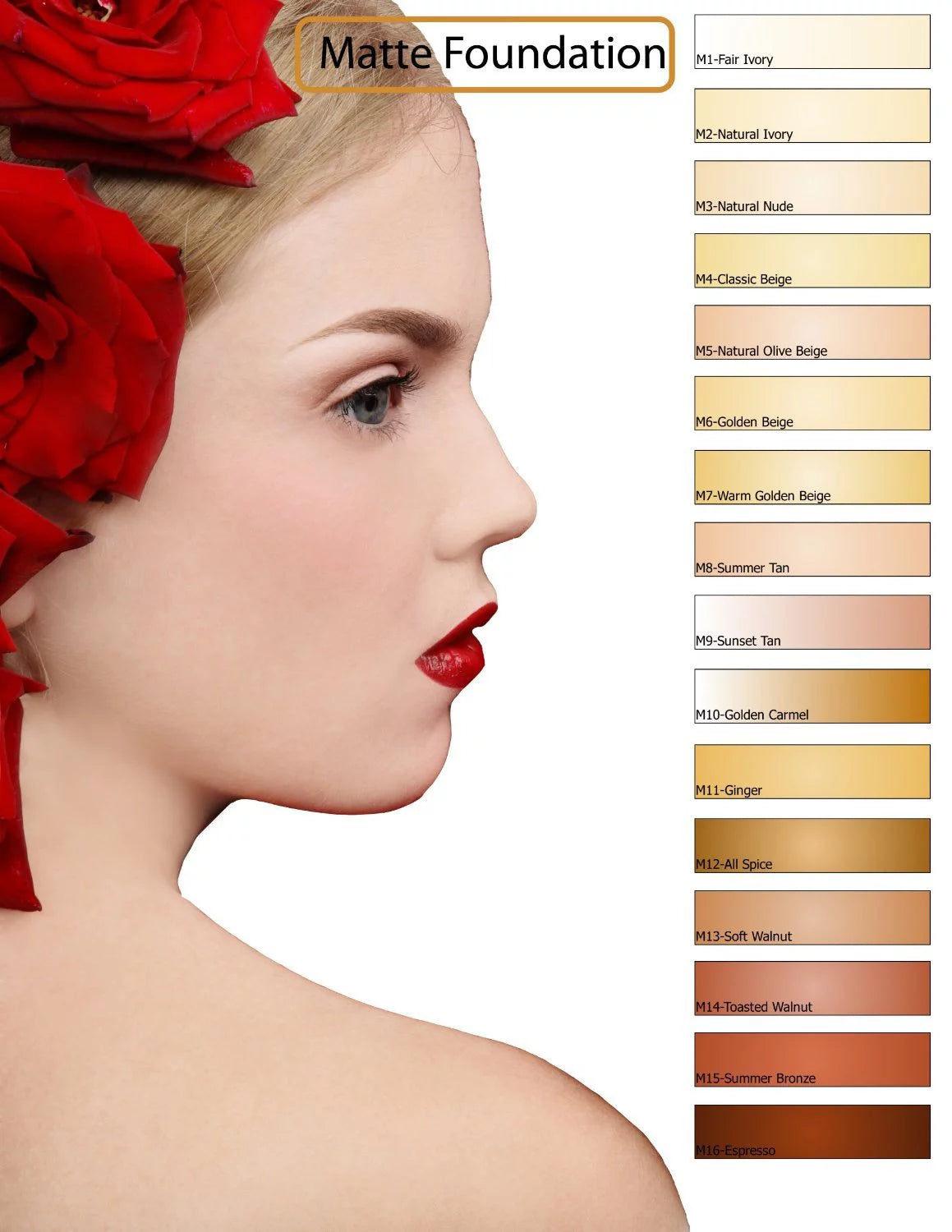 Water-based Foundation Set of 3 Light Matte Shades I2118