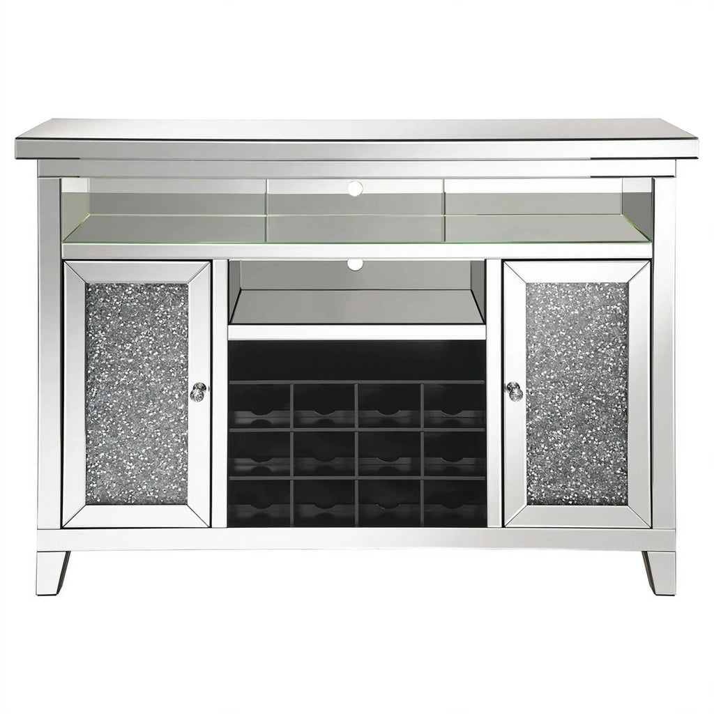 2-door Wine Cabinet with Lighting Mirror P4545