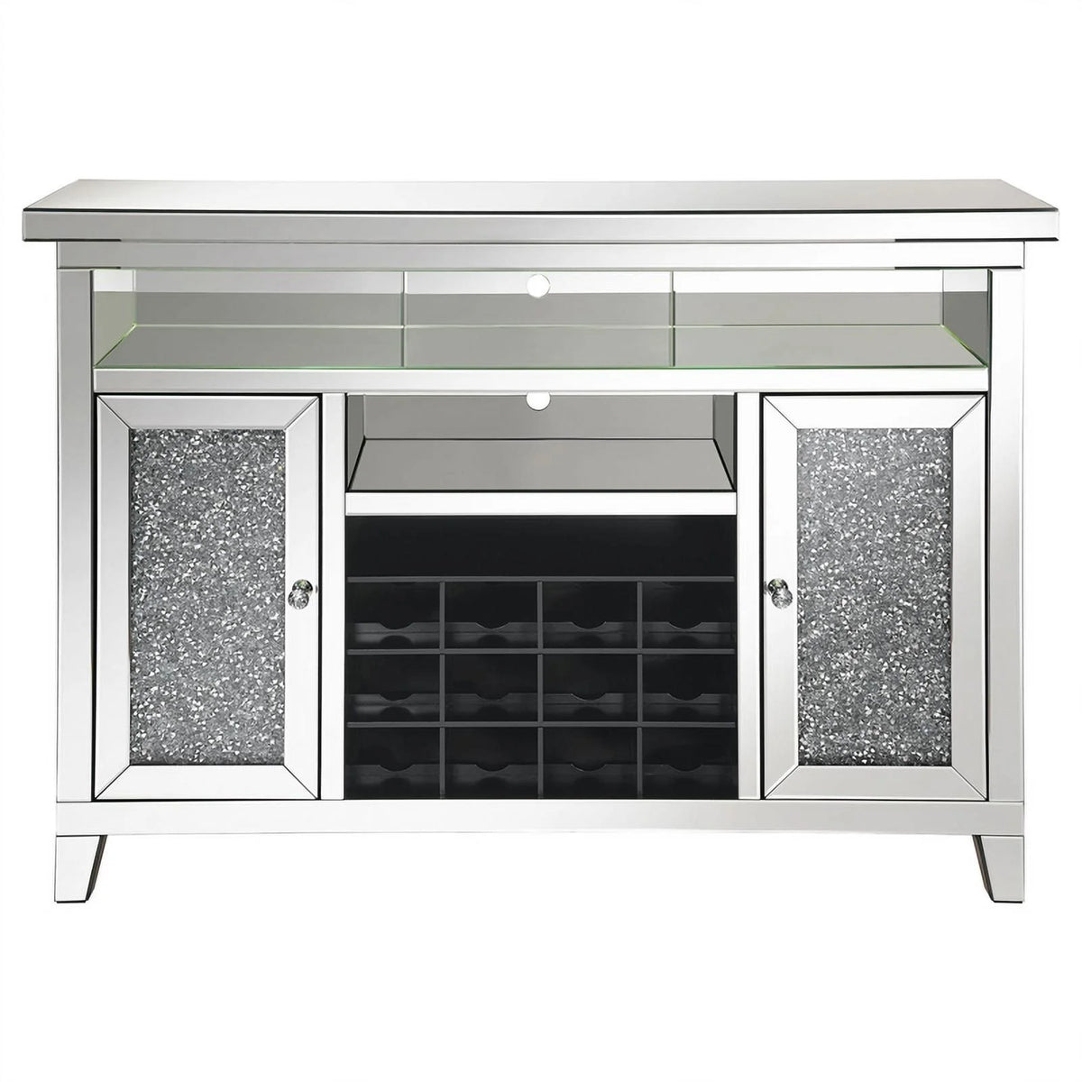 2-door Wine Cabinet with Lighting Mirror P4545